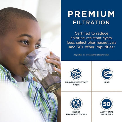 GE® RPWFE™ Refrigerator Water Filter, Genuine Replacement Filter, Certified to Reduce Lead, Microplastics, PFOA/PFOS, and 50+ Other Impurities, Compatible with GE Appliances Brands, Pack of 1