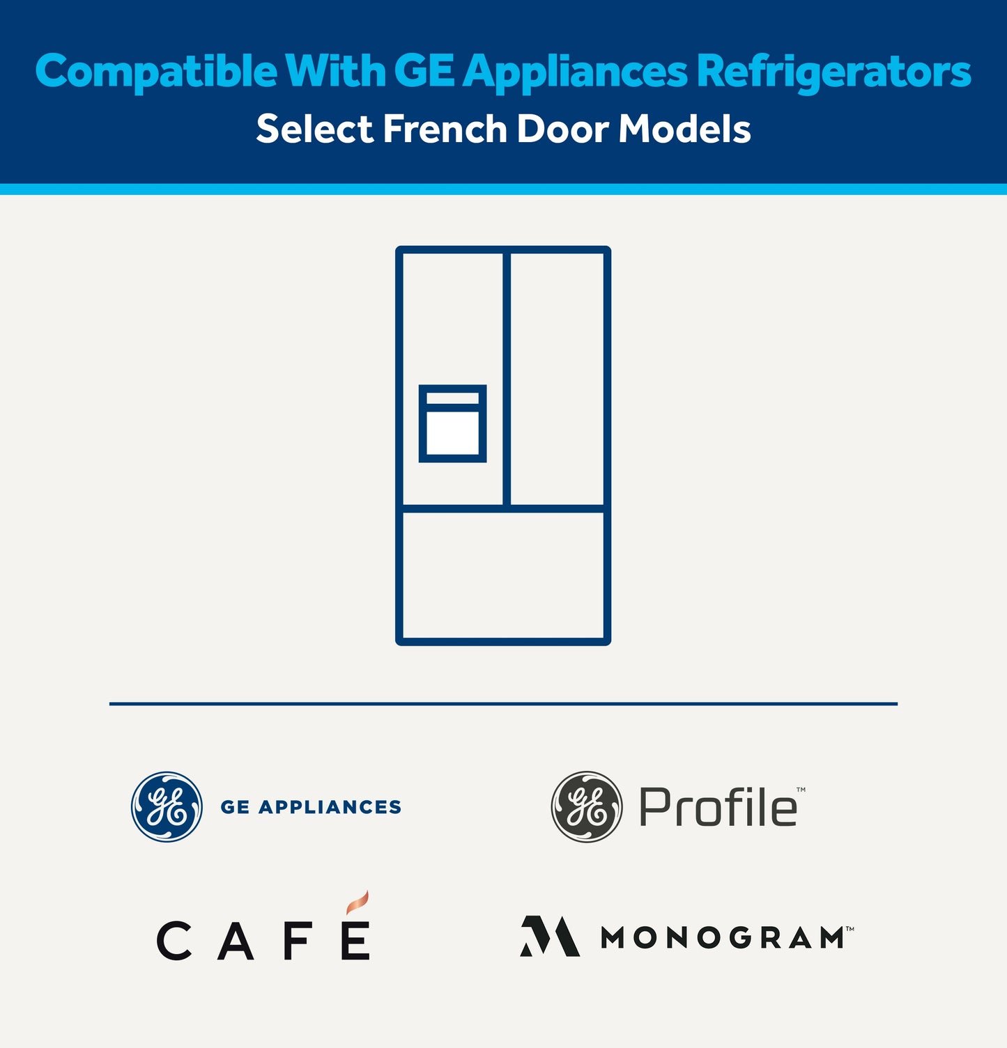GE® RPWFE™ Refrigerator Water Filter, Genuine Replacement Filter, Certified to Reduce Lead, Microplastics, PFOA/PFOS, and 50+ Other Impurities, Compatible with GE Appliances Brands, Pack of 1